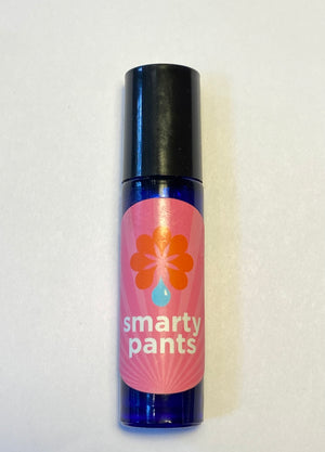 
            
                Load image into Gallery viewer, Cobalt blue rollerball filled with Smarty Pants aromatherapy blend.
            
        